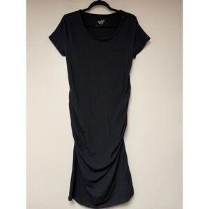 Isabel Maternity by Ingrid & Isabel Black Short Sleeve T-Shirt Size L